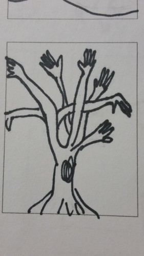 tree and hands