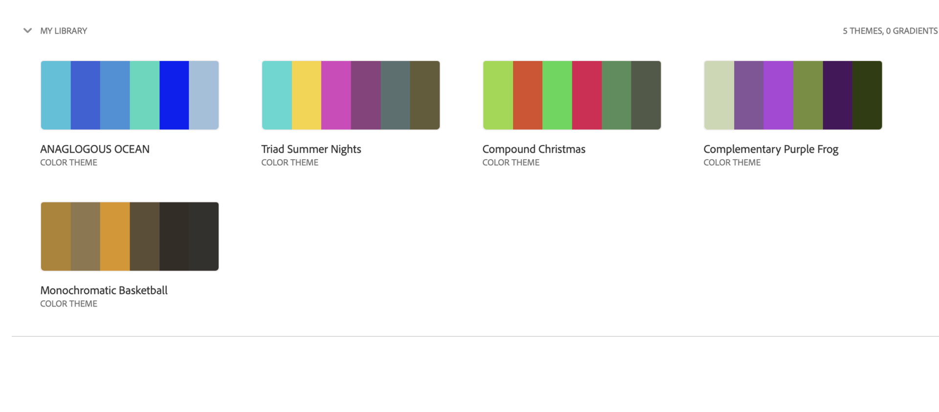 My Color Themes – Graphic Design Process 01